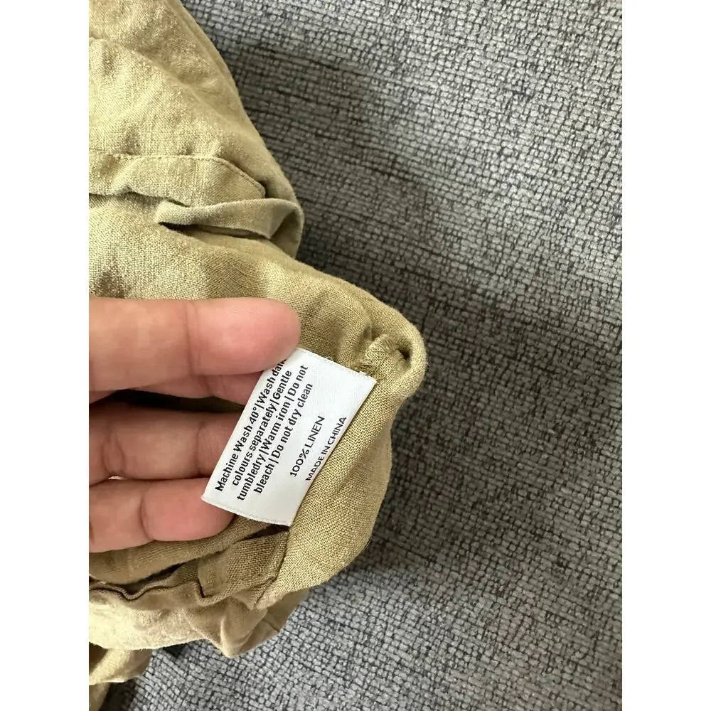 Cultiver 100% Linen Pillowcases Set of 2 Army Green Standard
